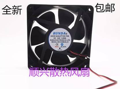 RUNDA RD1238B24L-S 12038 DC24V 0.65A 12CM 2-wire Inverter Cooling Fan