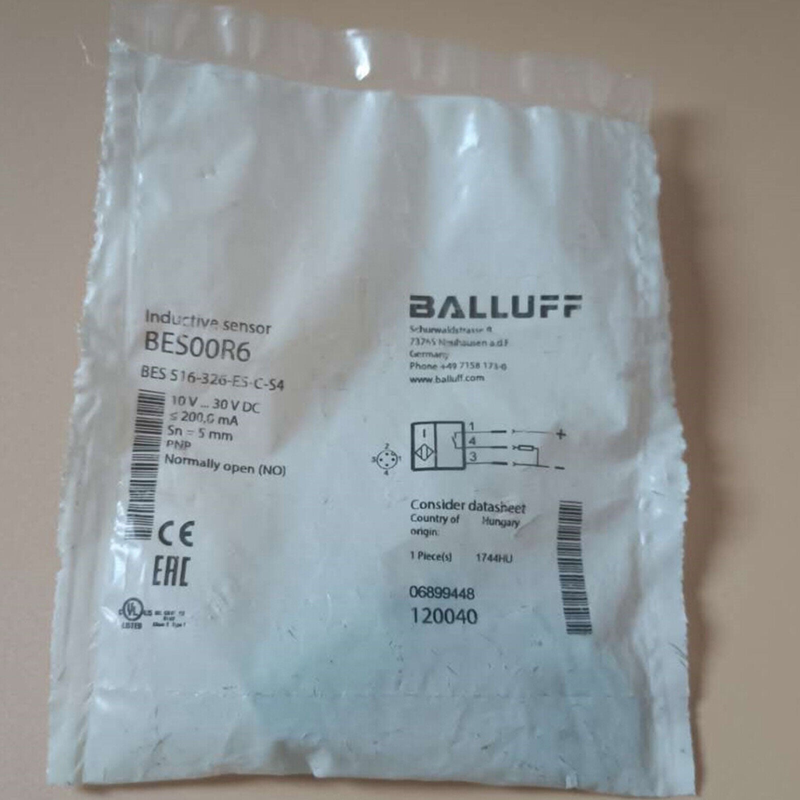 Proximity Sensor - BALLUFF BES 516-326-E5-C-S4 - BALLUFF