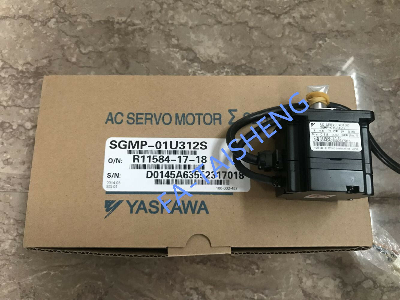 1PC YASKAWA AC SERVO MOTOR SGMP-01U312S