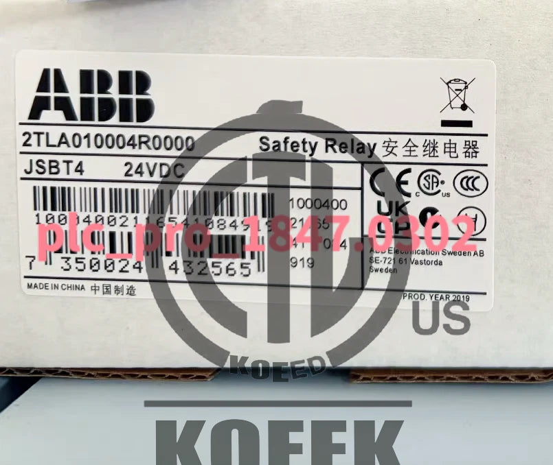 1PCS ABB 2TLA010004R0000 JSBT4 24VDC Safety Relay Fast shipment #k