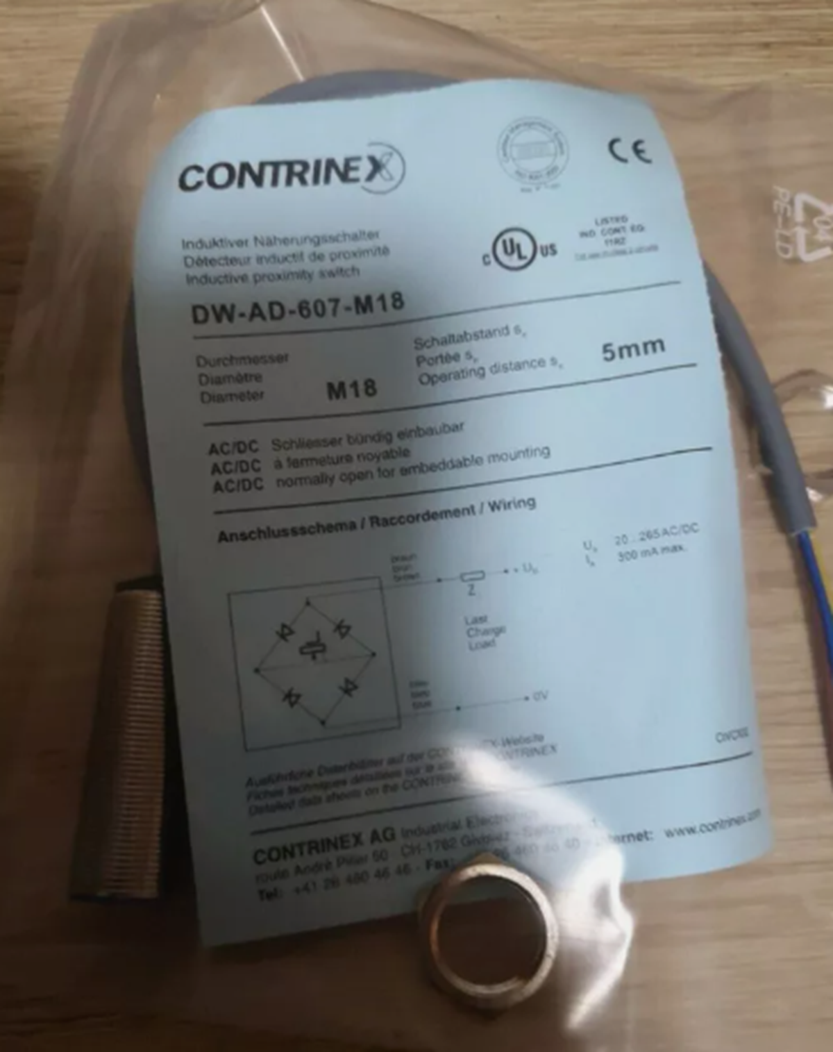 new CONTRINEX DW-AD-607-M18 Proximity Switch Sensor - CONTRINEX