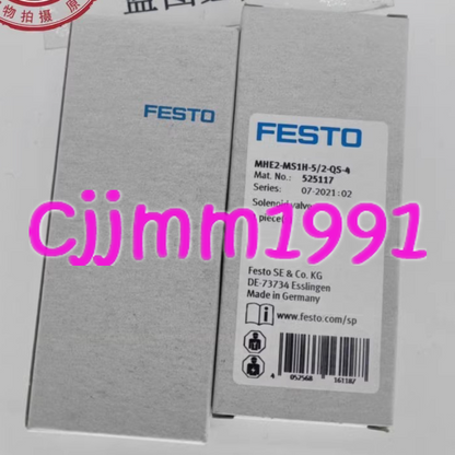 new 1PC FESTO Solenoid valve MHE2-MS1H-5/2-QS-4 525117