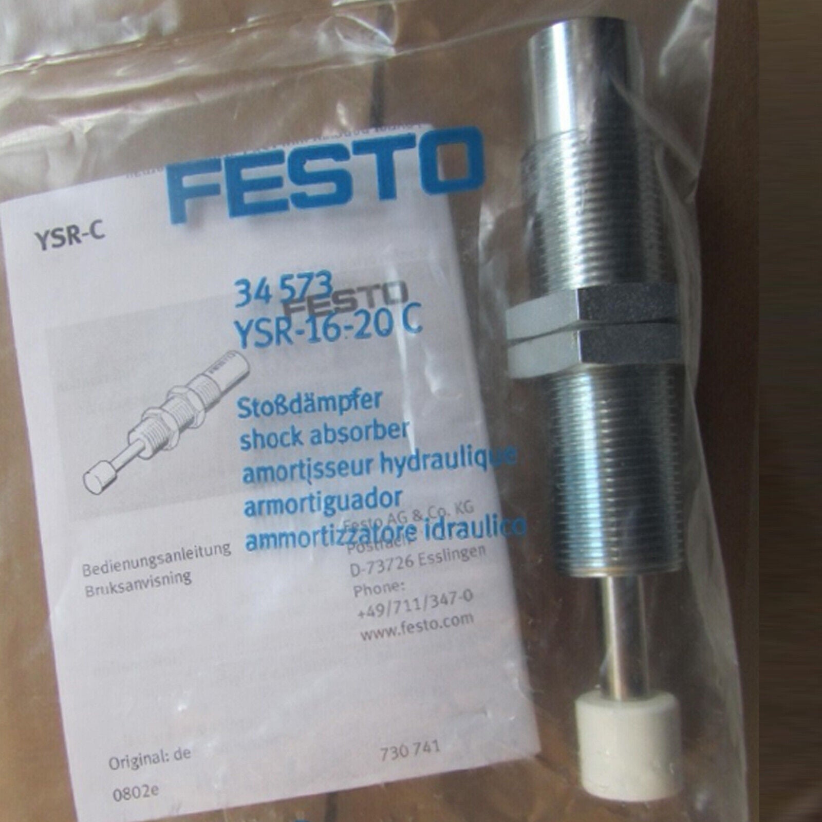 new  In Bag FESTO YSR-16-20C 34573 PLC Shock Absorber FE