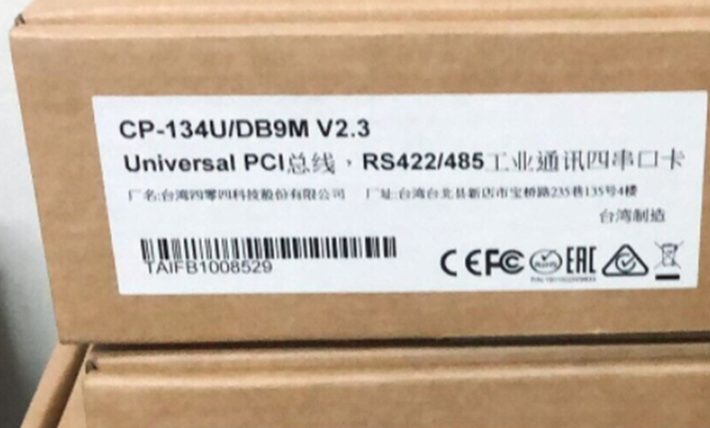 MOXA CP-134U/DB9M PCI Bus Interface Card - MOXA