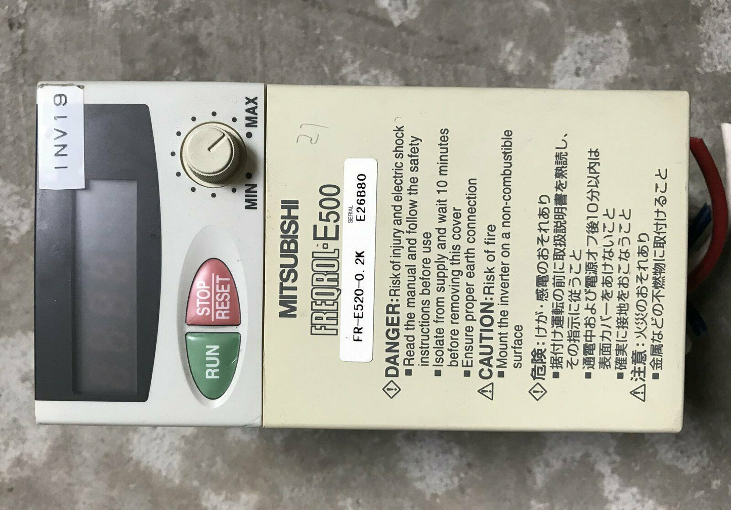 Used Mitsubishi Inverter FR-E520-0.2K FRE5200.2K Fully Tested - MITSUBISHI