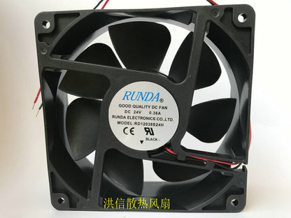 RUNDA RD12038S24H DC24V 0.36A 12CM inverter cooling fan
