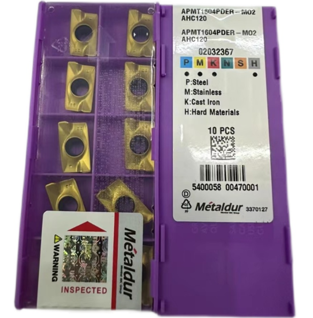 10PCS METALDUR APMT1604PDER-M02 Carbide Inserts AHC120 - METALDUR
