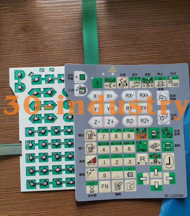 OTC Robot Teach Pendant Membrane Film and Keypad Board W-L02586 - OTC