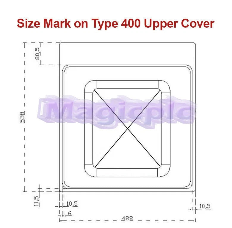 DZ-400 488*538 Acrylic Lid Sealer Cover For Vacuum Sealing Packing Machine~