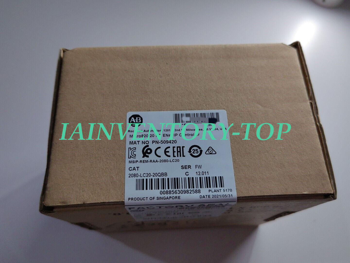 Fast Ship Allen Bradley 2080-LC20-20QBB 1PC Industrial Automation Controller with 20A Current Capacity and 20VDC Input - ALLEN BRADLEY