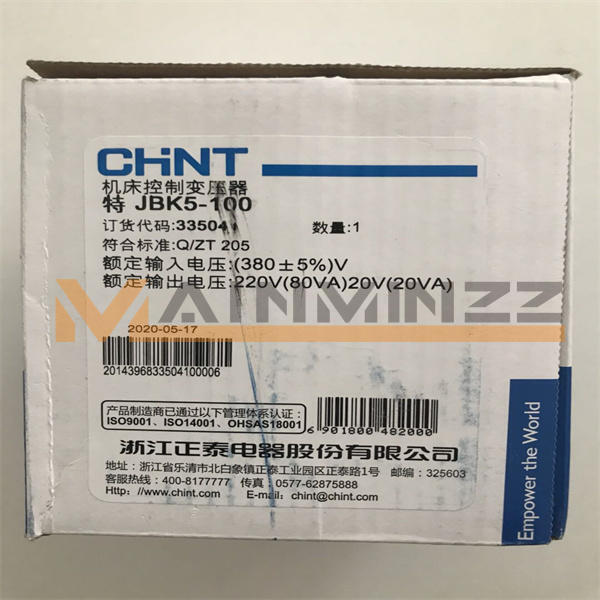 new ONE  CHNT Transformer JBK5-100 CHNT