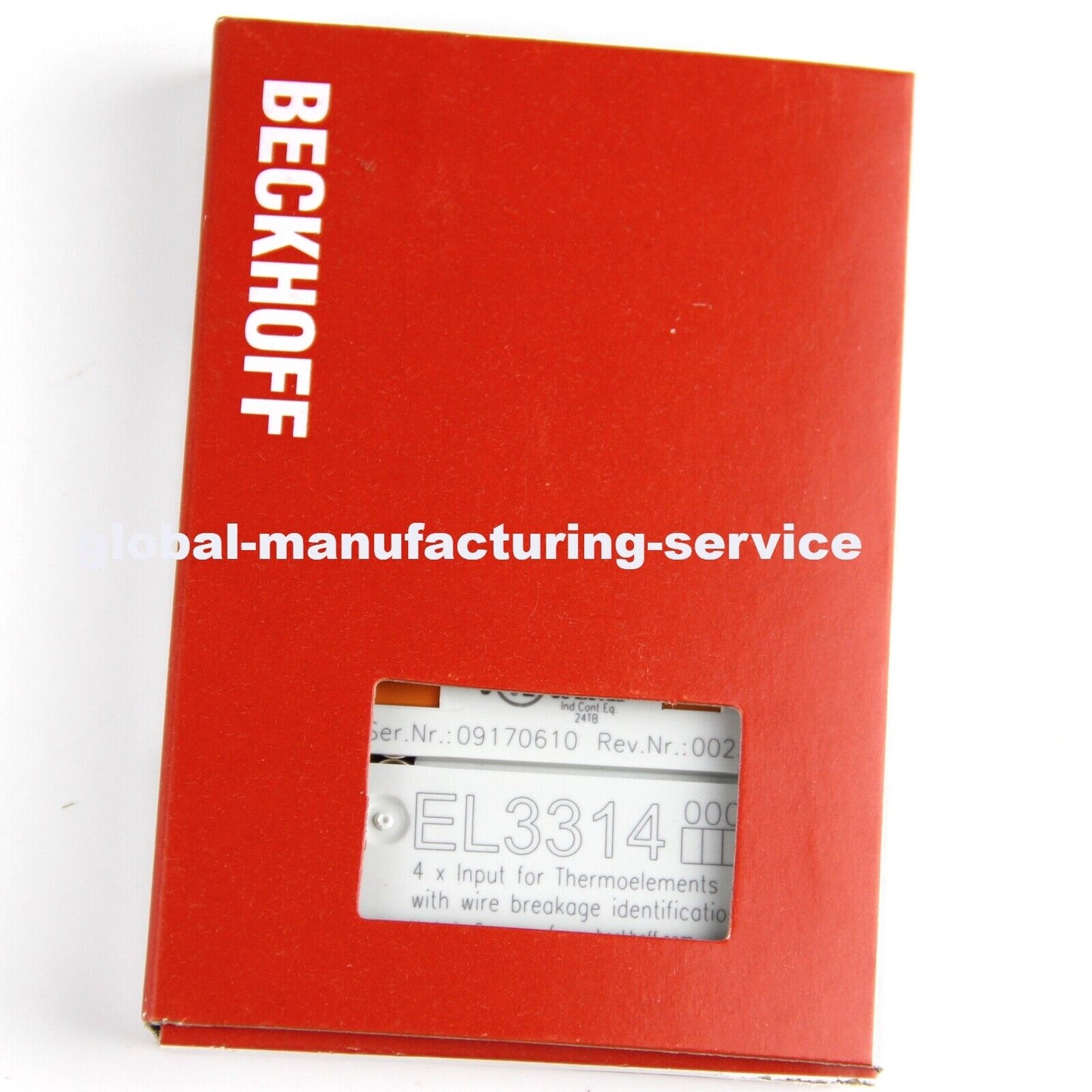 BECKHOFF EL3314 PLC Module with 4-20mA Output, EtherCAT, 24VDC, DIN Rail, IP67 - BECKHOFF
