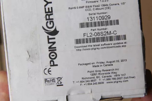 new POINT GREY FL2-08S2M-C FLEA CAMERA 1032 X 776 AT 30 FPS SONY ICX204 CCD - GREY