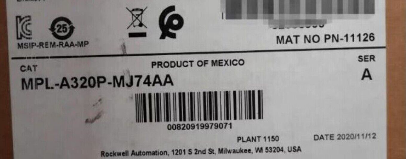 Allen-Bradley MPLA320PMJ74AA Motion Panel with 4 Infrared Sensors, AC 110-240V, Ethernet/IP Communication, Allen-Bradley Control Interface, <20s Response Time, IP67/IP69K Durability - ALLEN-BRADLEY