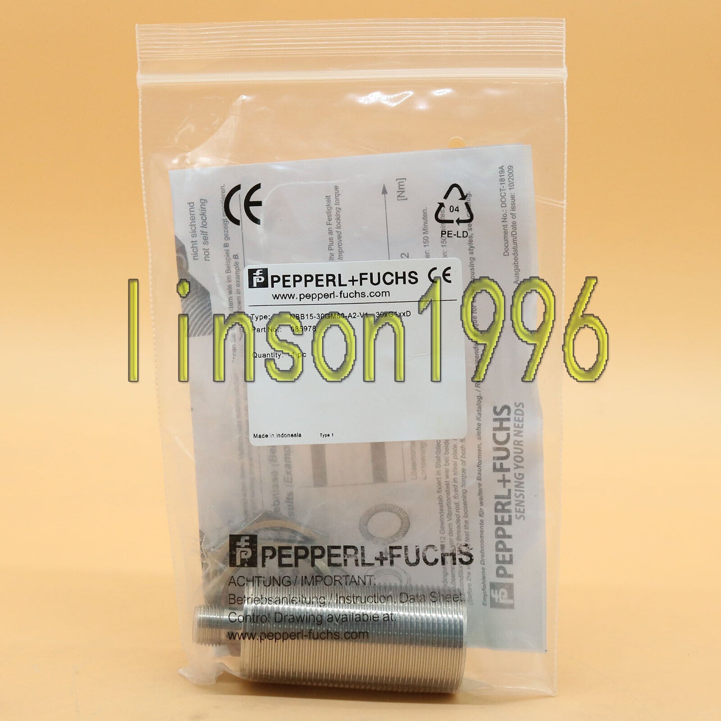 PEPPERL+FUCHS NBB15-30GM60-A2-V1 PROXIMITY SENSOR - PEPPERL+FUCHS