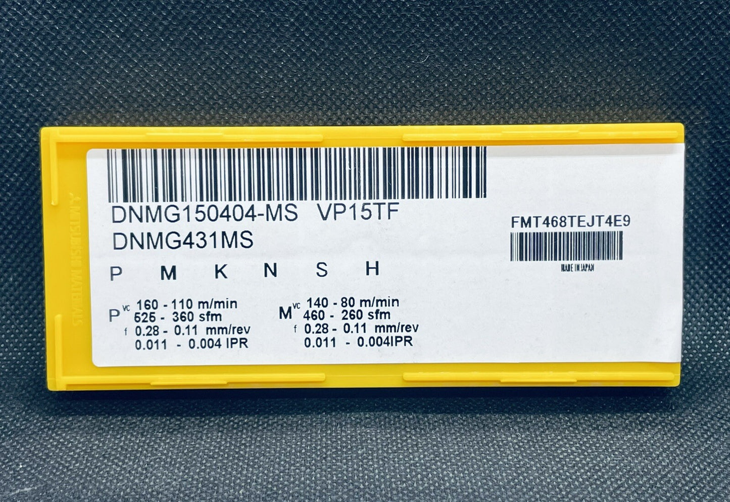 Mitsubishi DNMG 431 MS VP15TF / DNMG 150404-MS VP15TF CNC Carbide Inserts 10 pcs