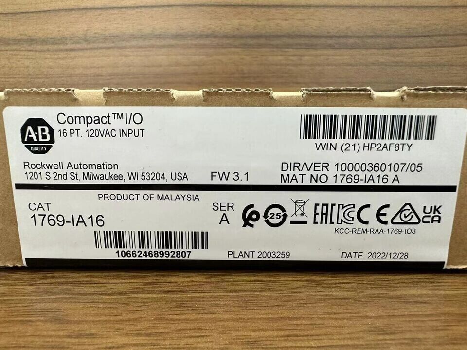 1769IA16 CompactLogix 16 Pt 120VAC Module 16 Allen Bradley - ALLEN BRADLEY