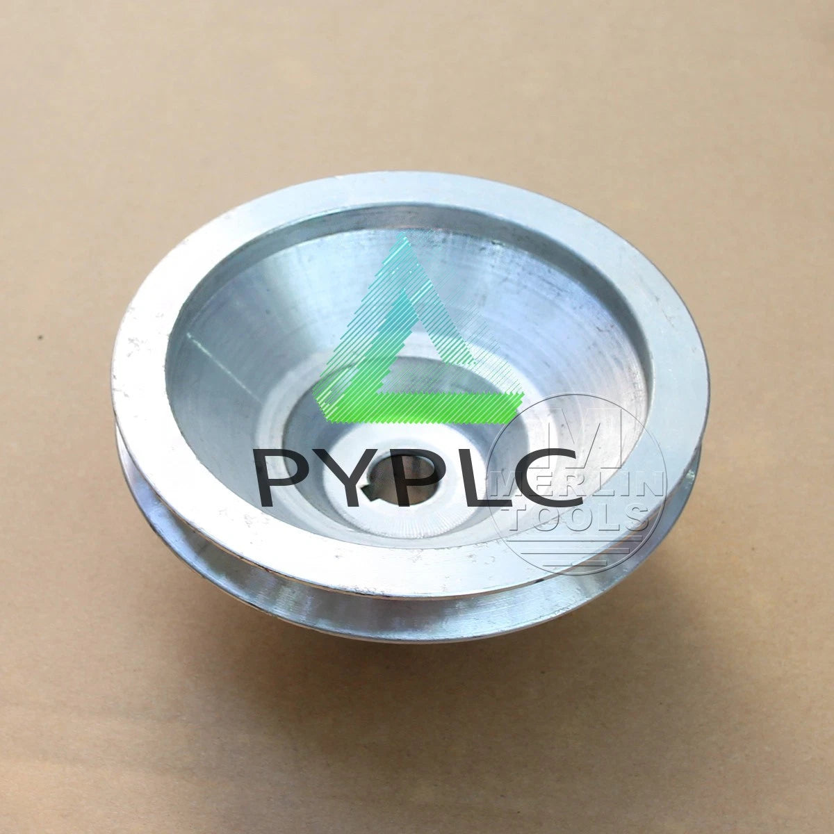 OD 130mm, 4 Step Pulley 16mm Bore for 1/2" = 12.7mm Belt width - Cast Aluminum
