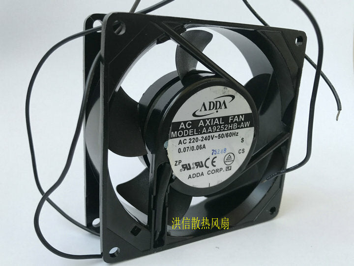 1pcs  ADDA AA9252HB-AW AC220-240V~50/60Hz 0.07/0.06A 9cm cooling fan