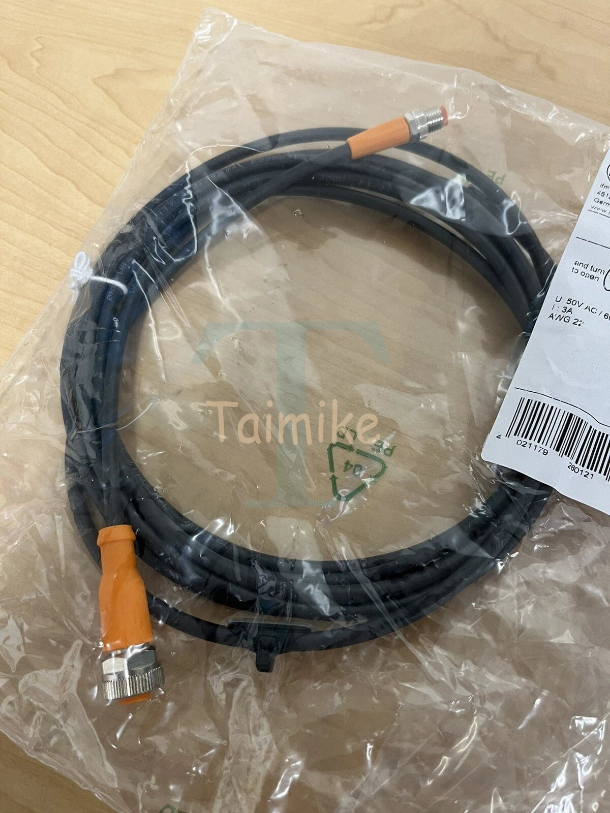 ! IFM EFECTOR EVC415 Sensor Connection 3m Cable - M12/M8 - Factory Sealed!