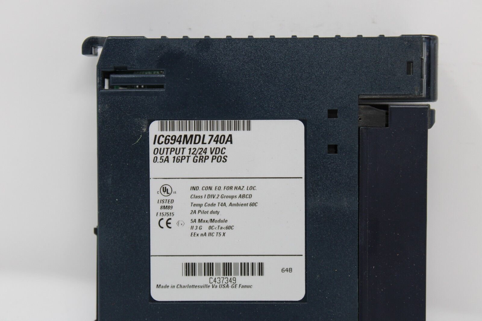 used GE Fanuc IC694MDL740A Output Module *No Door - GE FANUC