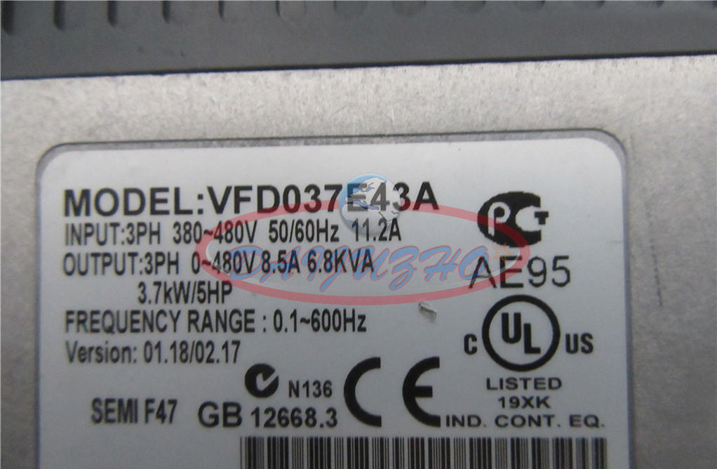 used 1PCS Delta VFD037E43A 380V-3.7KW Inverter - DELTA