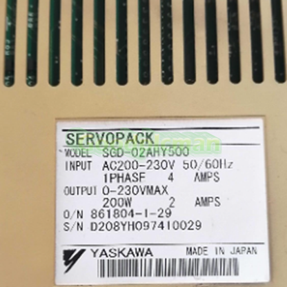 1Pcs Yaskawa SGD-02AHY500 Servo Drive