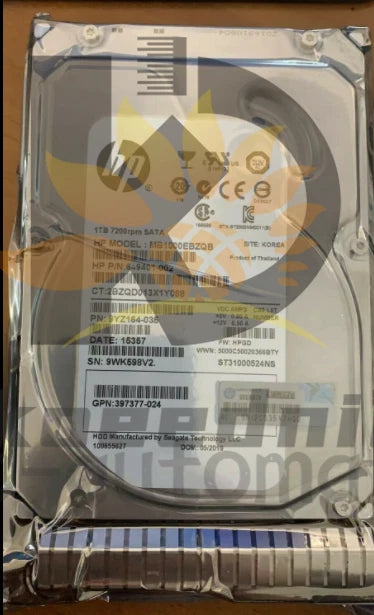 Fit HP 657750-B21 1TB 6G SATA 7.2K 3.5in MDL SC HDD Hard Drive 657739-001