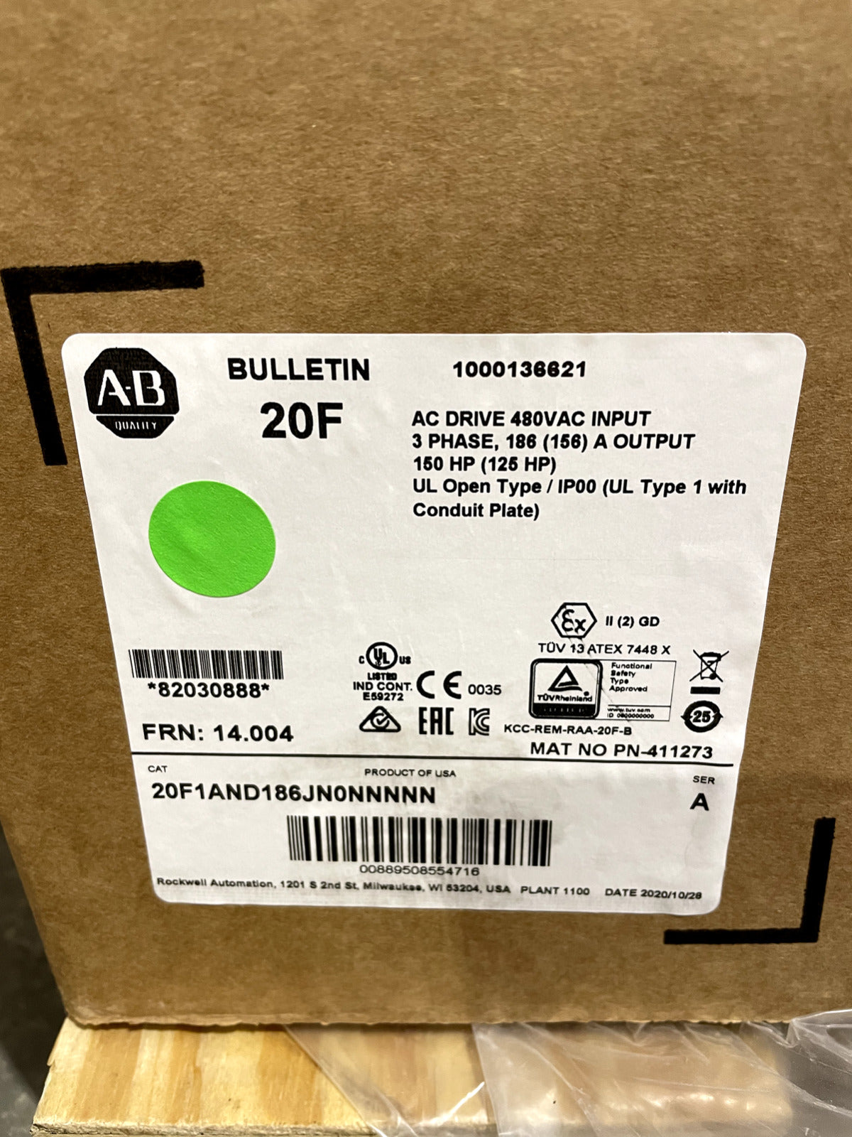 Allen Bradley 20F1AND186JN0NNNNN - ALLEN BRADLEY