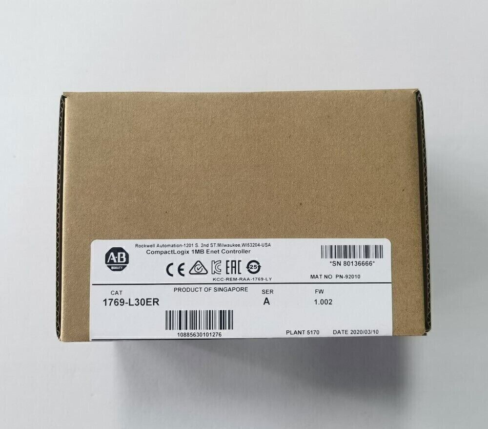 New Factory-Sealed AB 1769-L30ER CompactLogix 1 MB ENet Controller - COMPACTLOGIX
