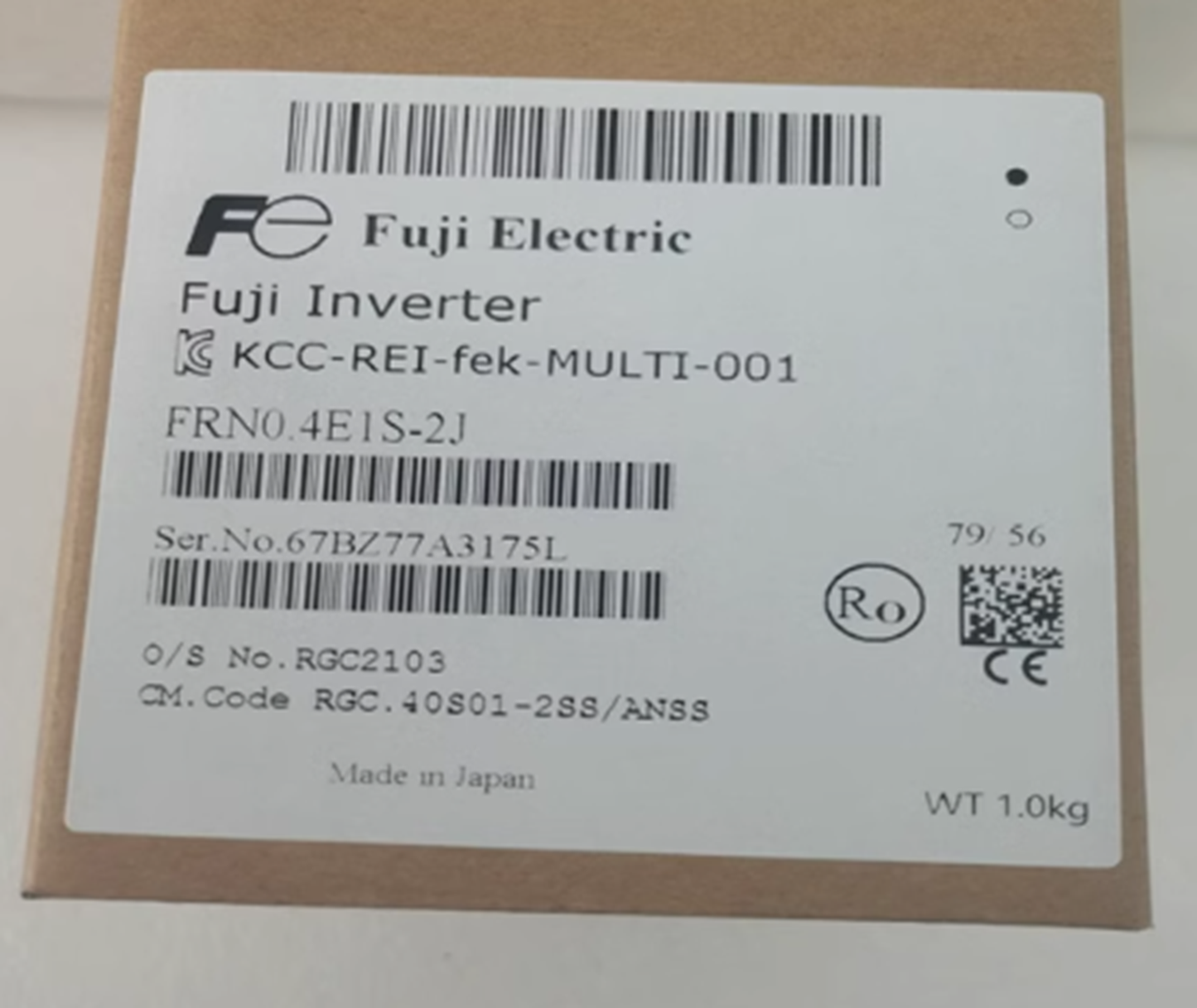 New Fuji Electric FRN0.4E1S-2J Inverter 0.4KW 220V - FUJI ELECTRIC
