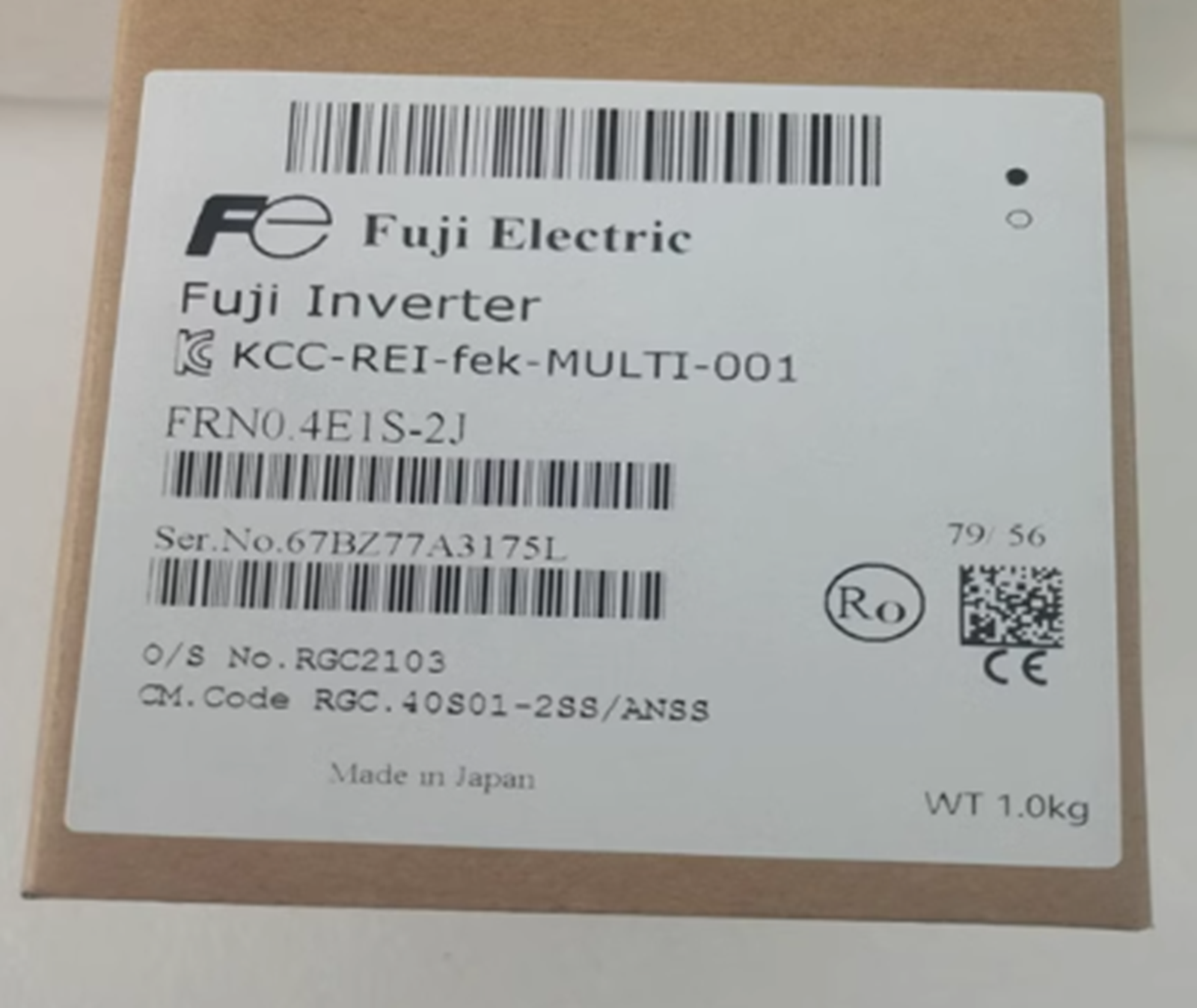 New Fuji Electric FRN0.4E1S-2J Inverter 0.4KW 220V - FUJI ELECTRIC