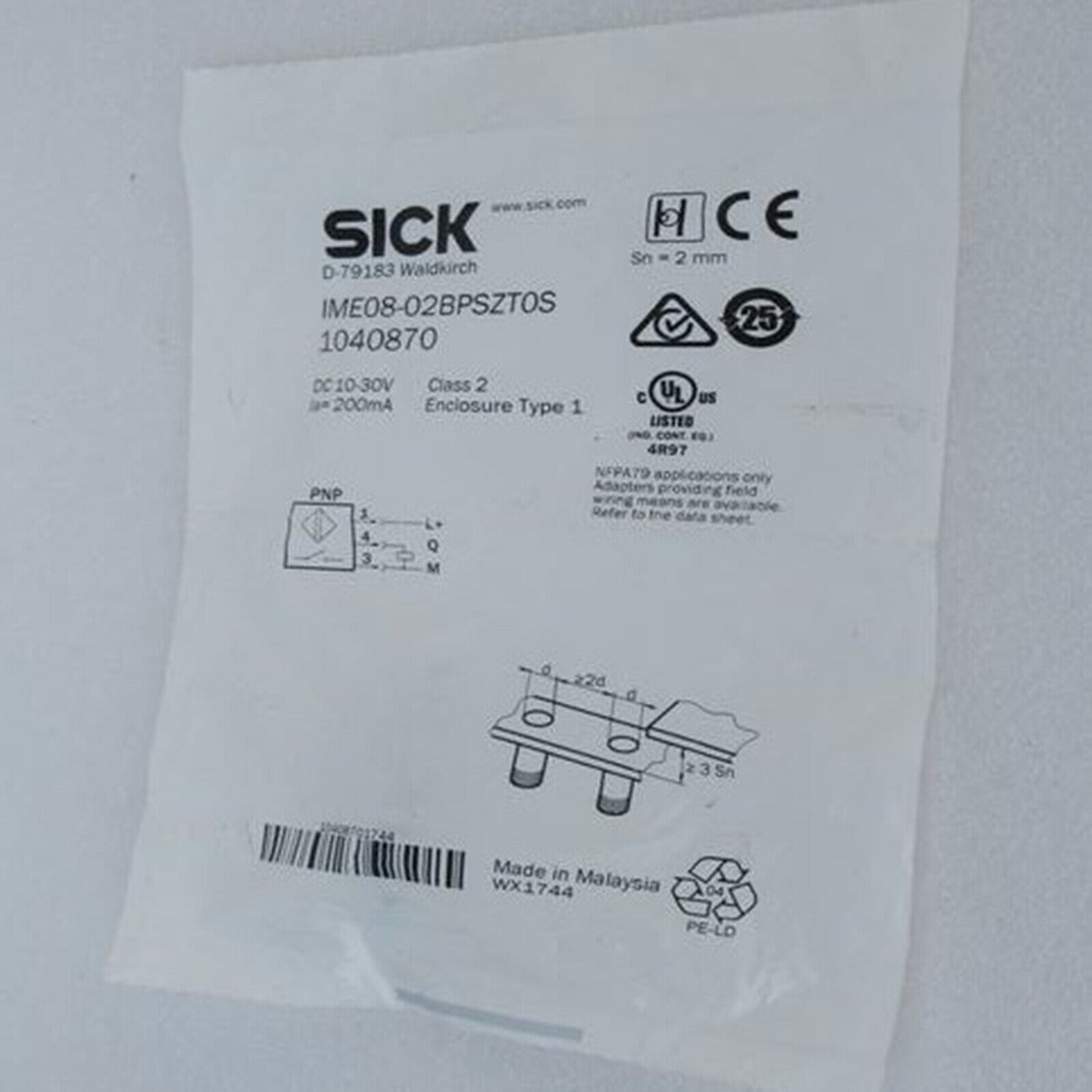 new ONE SICK proximity switch IME08-02BPSZT0S Fast - SICK