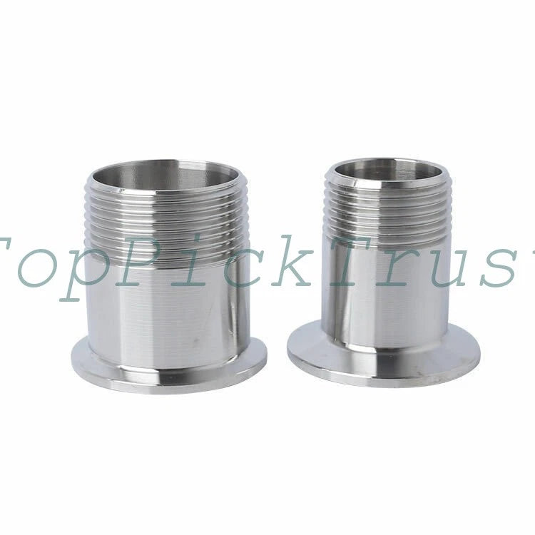 Steel Sanitary Male Threaded Ferrule Pipe Fitting Tri Clamp Adapter 304Stainless