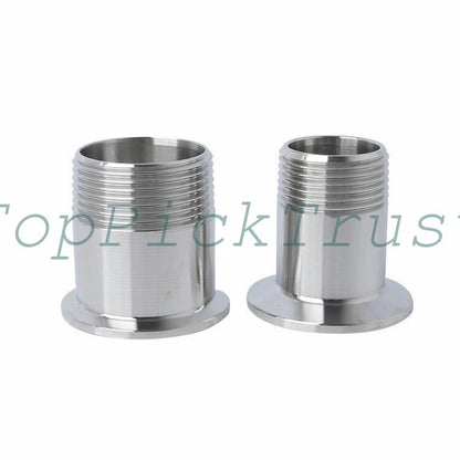 Steel Sanitary Male Threaded Ferrule Pipe Fitting Tri Clamp Adapter 304Stainless