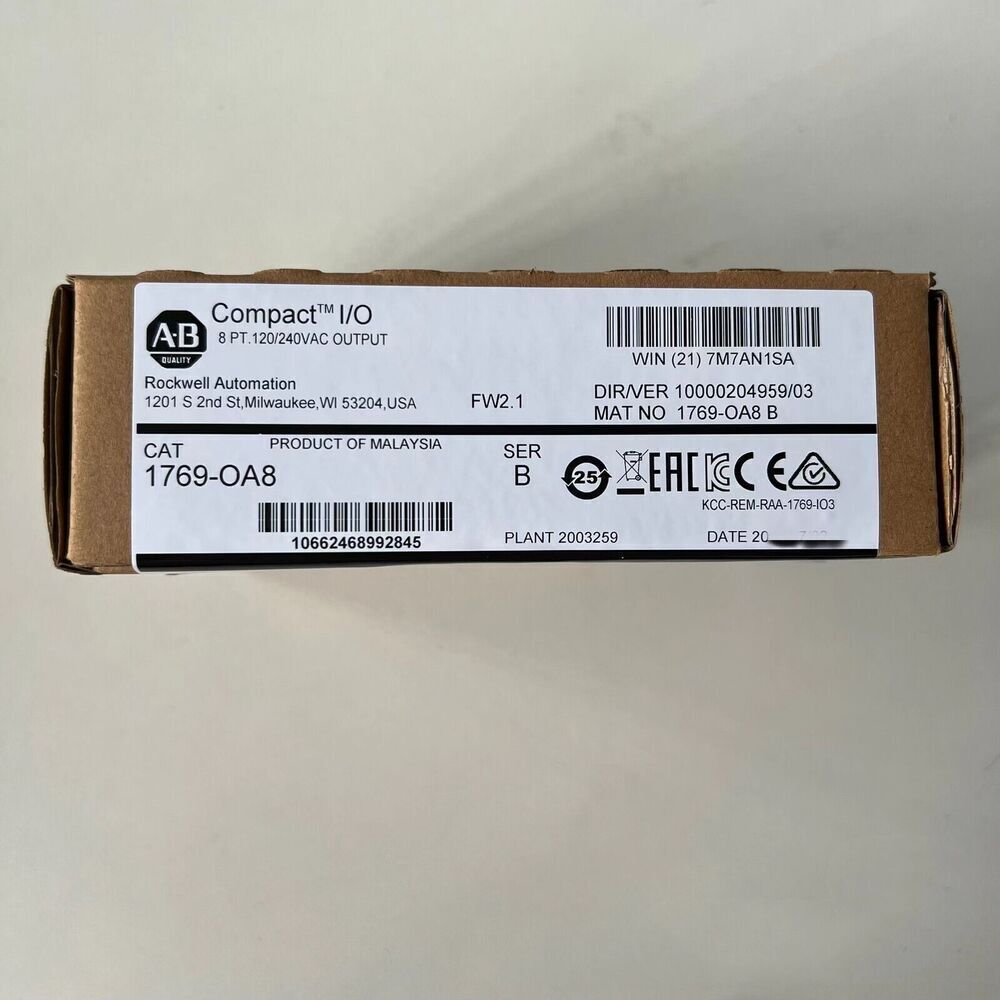 New Factory Sealed AB 1769-OA8 SER B CompactLogix PLC Output Module 1769OA8 - COMPACTLOGIX