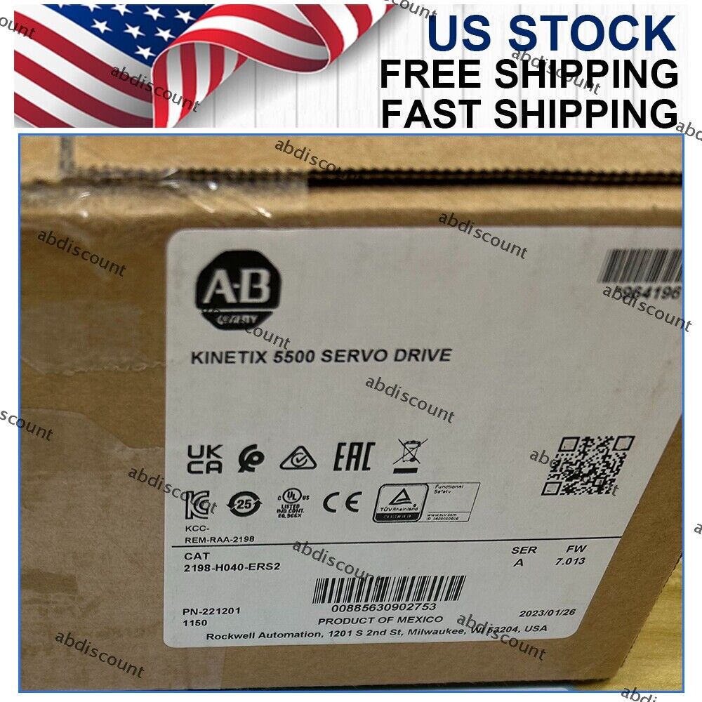 Allen Bradley Factory-Sealed Kinetix 5500 SERVO DRIVE US 2198-H040-ERS2 AB - ALLEN BRADLEY