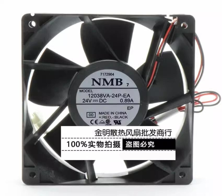 NMB 12038VA-24P-EA DC24V 0.89A 12CM 2-Wire Cabinet Inverter Cooling Fan
