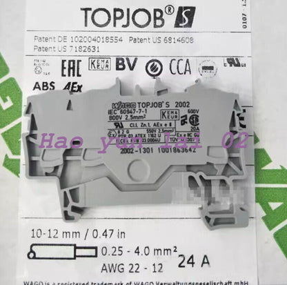 100PCS FOR WAGO Terminal Blocks 2002-1301