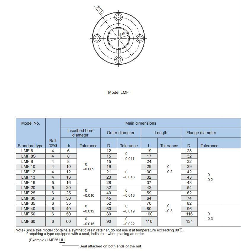 new THK LMF13UU Linear Ball Bearing Ball Socket 13x23x32mm.