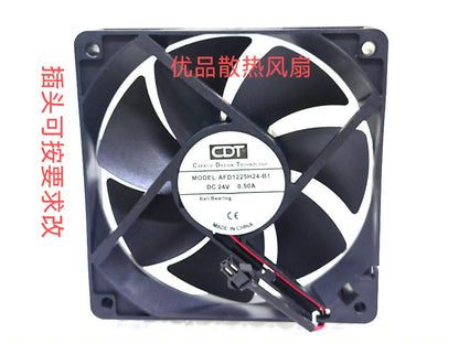CDT AFD1225H24-B1 12025 DC24V 0.50A 12CM 2-Pin High Airflow Cooling Fan