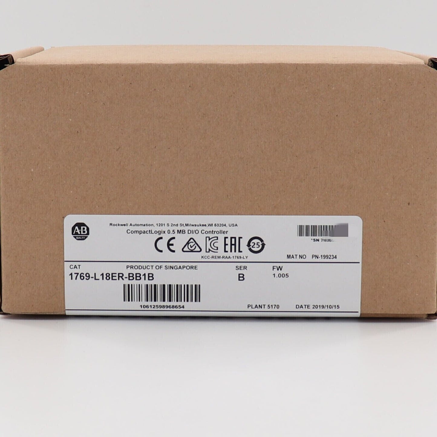 CompactLogix AB 1769-L18ER-BB1B SER B Controller - COMPACTLOGIX