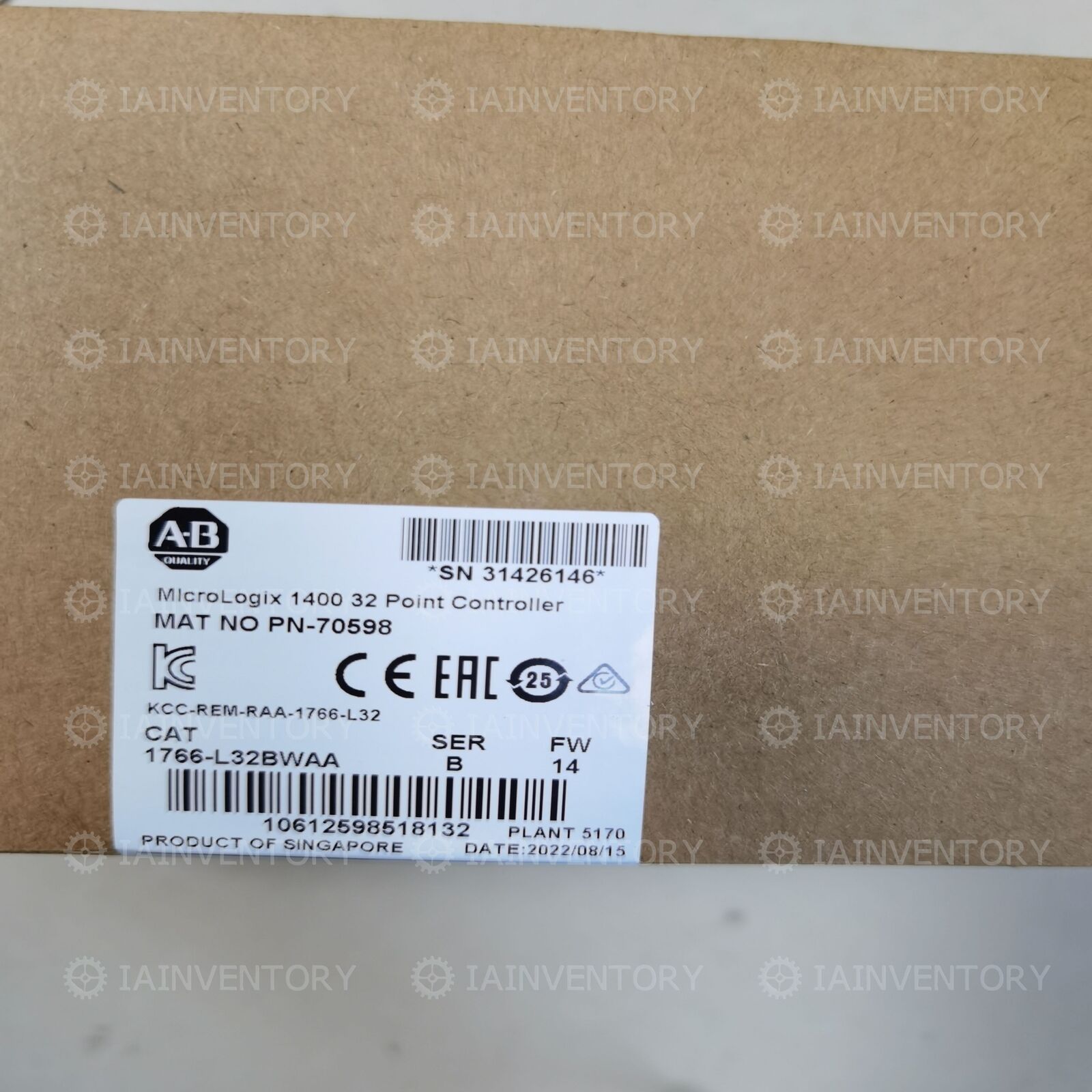 Allen-Bradley 1766-L32BWAA 32-Point Controller Fast Shippable - ALLEN-BRADLEY