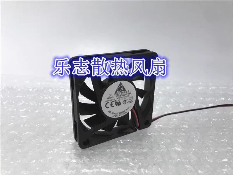 Delta EFB0624HHA 6010 DC24V 0.16A 6CM 2-Wire Silent Inverter Fan - DELTA