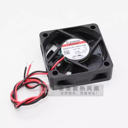 SUNON HA50151V4-1000C-A99 5015 DC12V 0.42W 5CM 2-Wire Silent Cooling Fan