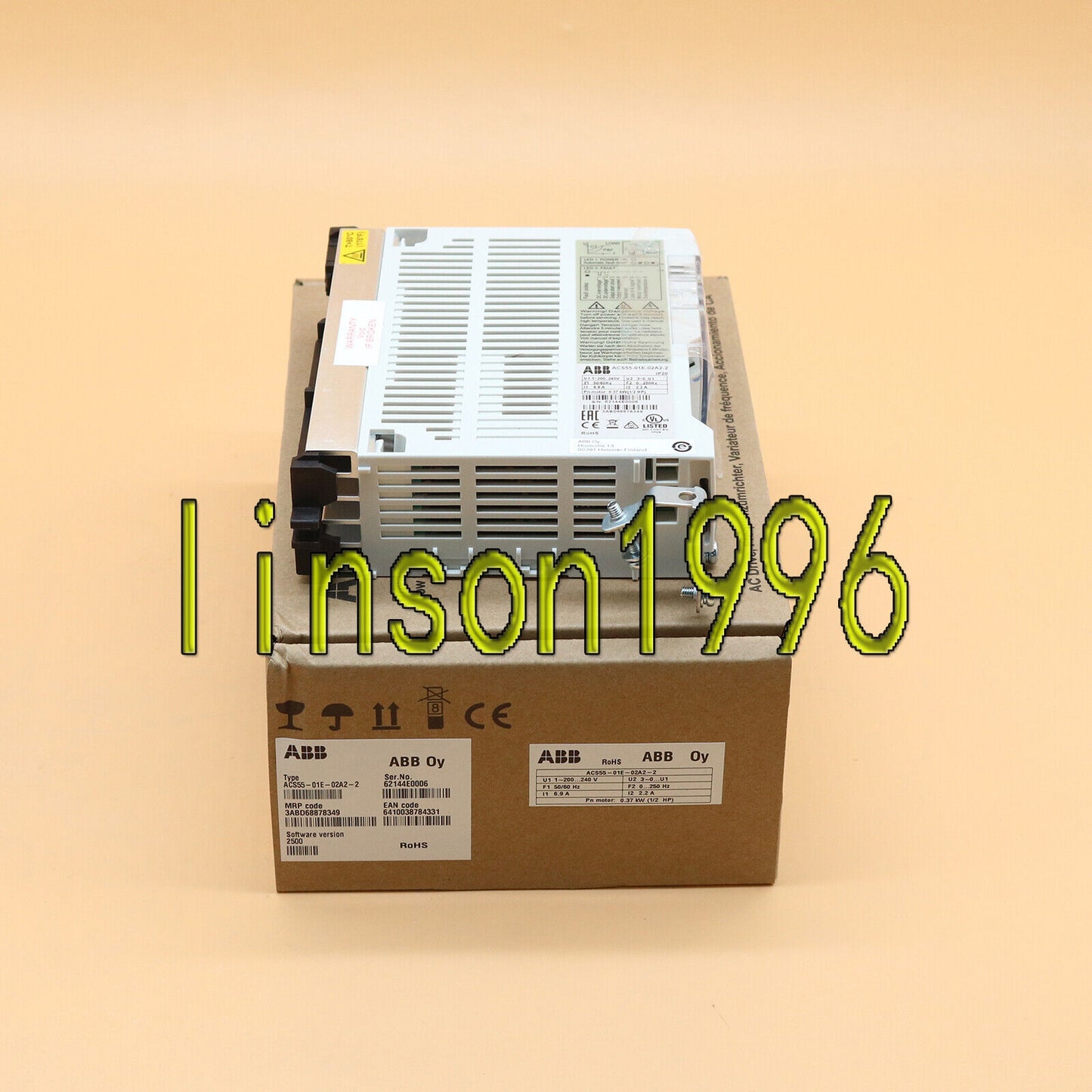 ABB ACS55-01E-02A2-2 AC 200V-240V 0.37KW Inverter 1yr - ABB