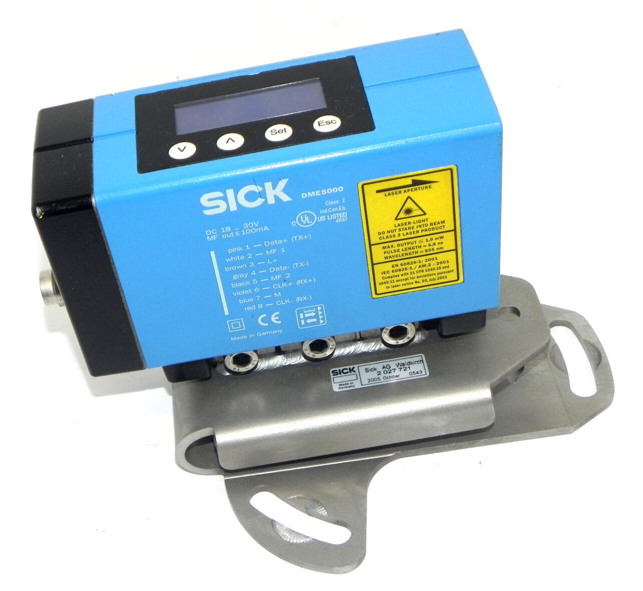 SICK OPTIC DME5000-111 DISTANCE MEASURING DEVICE 1022949 DME5000111 W/BRACKET