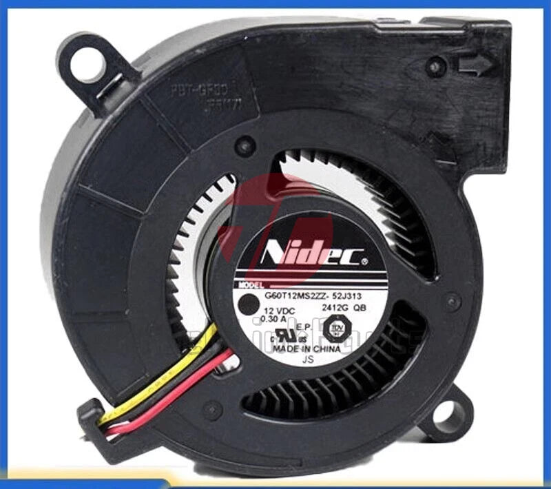 NIDEC G60T12MS2ZZ-52J313 12V 0.3A 6025 6cm Turbo Projector Cooling Fan