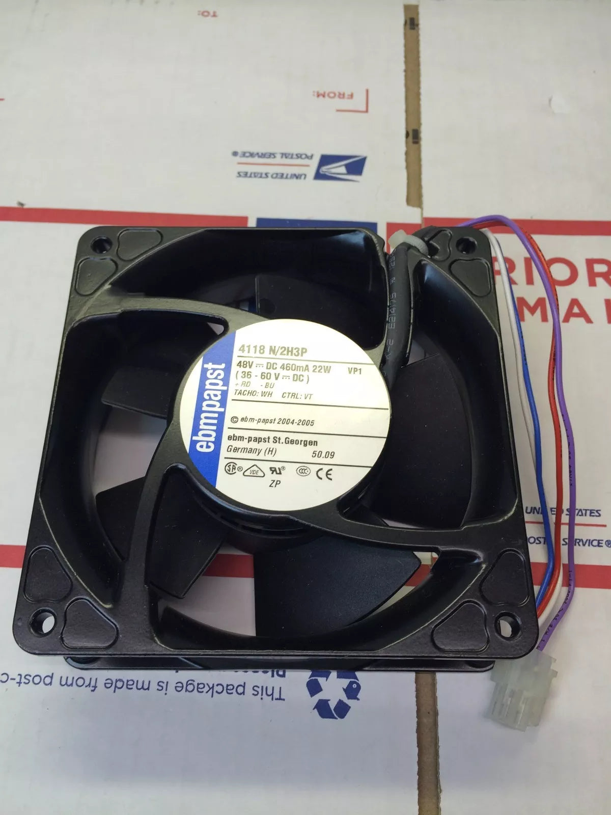 4118N/2H8P DC48V 2.5A 120W 120x120x38mm 4wire cooling fan NIB - KOEED