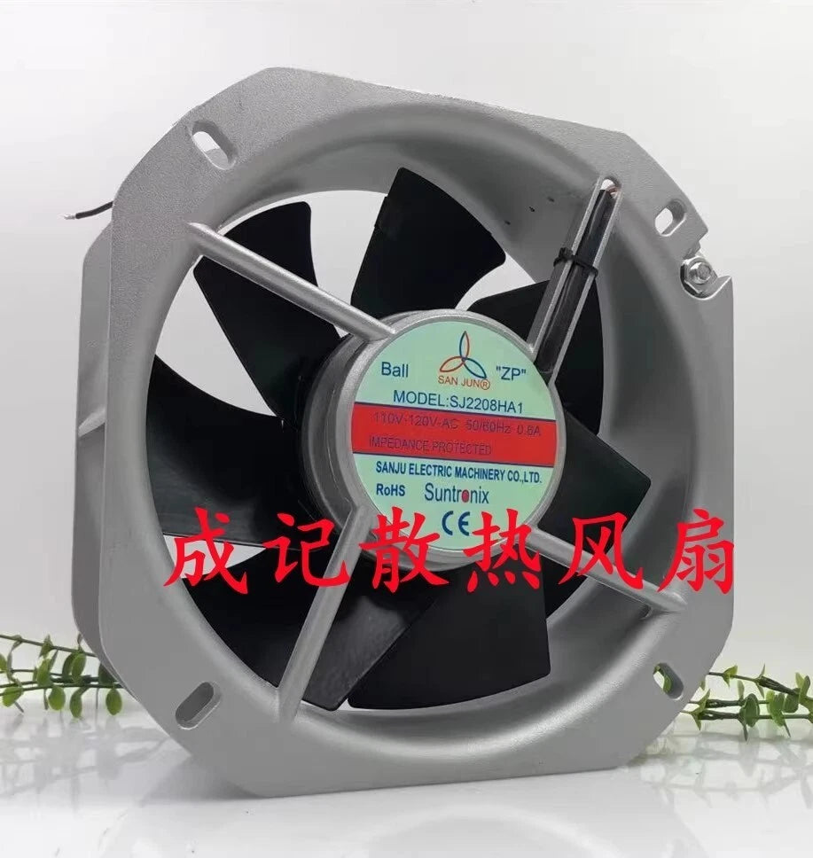 SANJUN SJ2208HA1 AC110V-120V 0.6A 22580 Axial Large Airflow Metal Cooling Fan